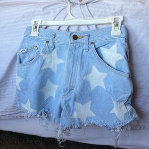 High-Waisted Star Jean Shorts